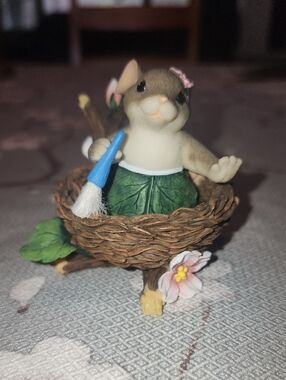 Charming Tails Spring Cleaning Figurine